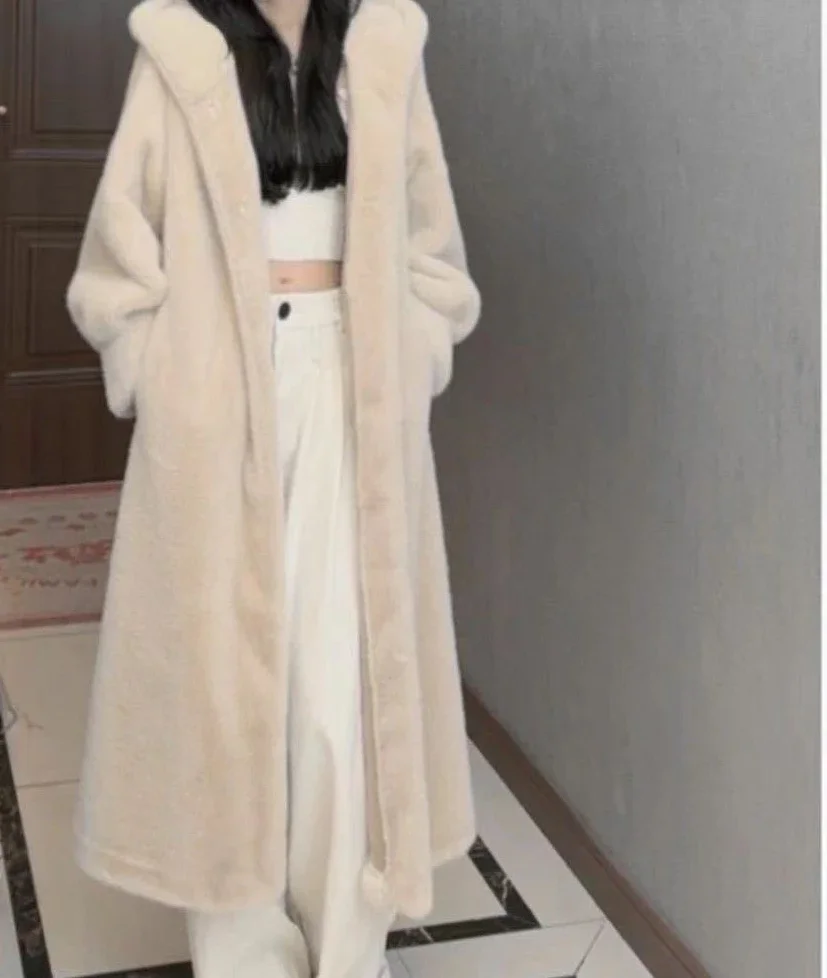 2025 Extended Thick Coat Women's Fury Coat New Style