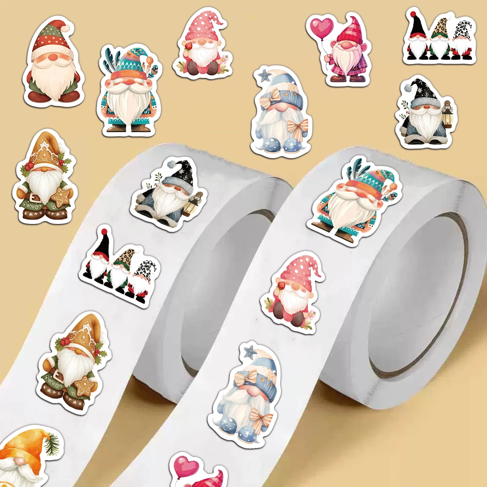 500PCS Dwarf Roll Stickers Cross border New Product Creative Material Adhesive Sealing Stickers DIY Decorative Stickers