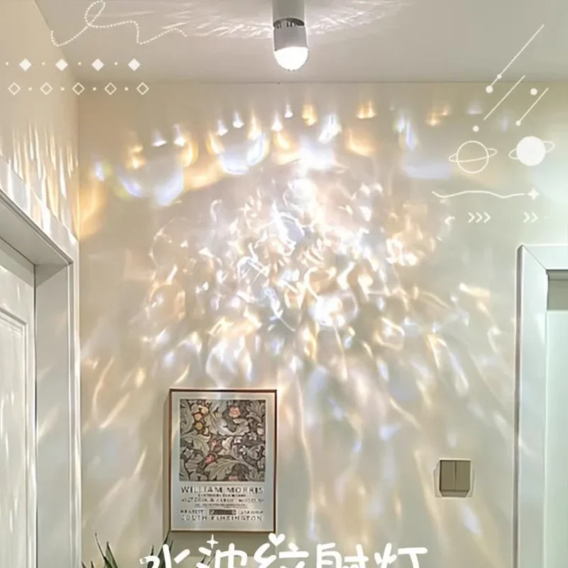 DurableSpotlight Water Ripple Atmosphere Adjustable Angle Entrance Light Led Surface Projection Wall Washer