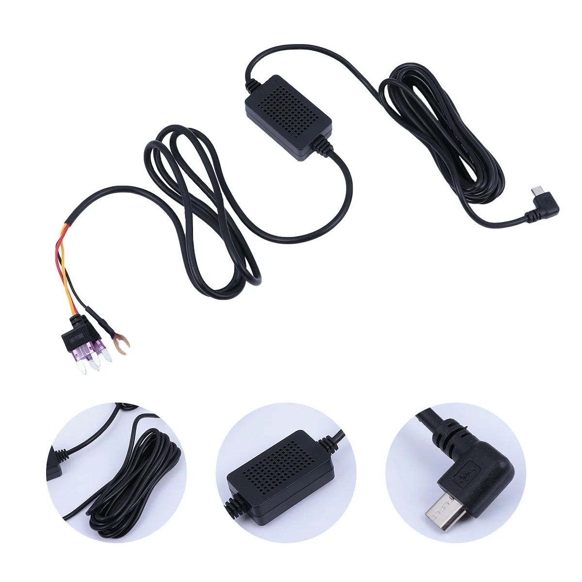 

Car Dash Cam Cord Power Cable ABS Pc Durable Replacement Cable for Car Recorder Navigation Cigarette Lighter Auto Dvr Connection
