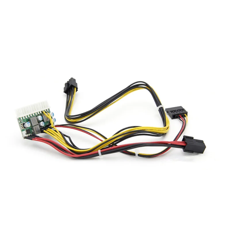 

【Элегантный дизайн】10X PCI-E 6-контактный вход постоянного тока 12 В 300 Вт DC-ATX-300 Вт 24-контактный переключатель PICO ATX, модуль питания