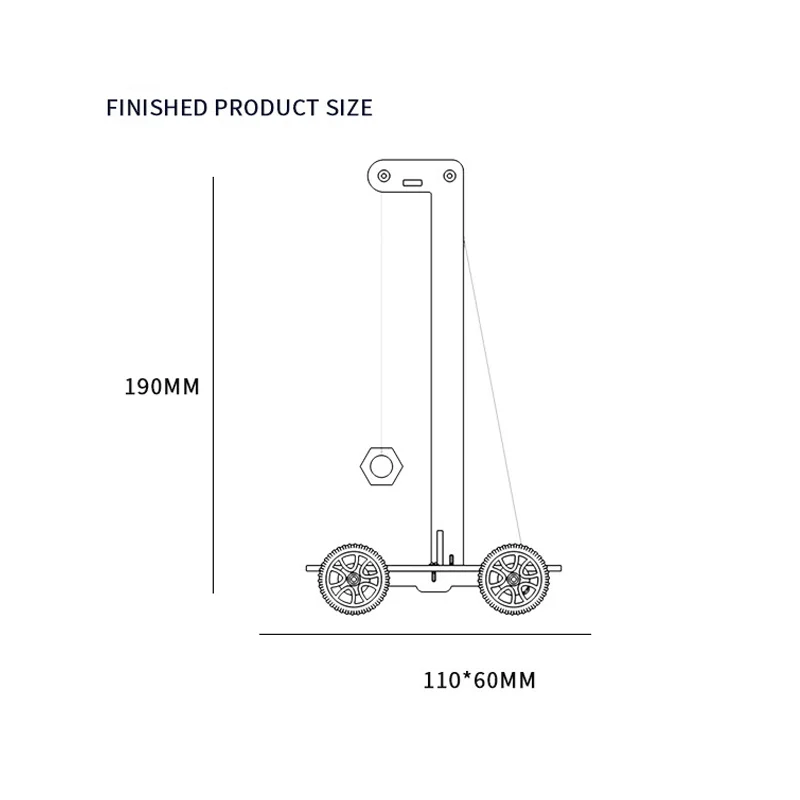 Carrello a gravità fai da te modello Kid STEM Technology giocattoli scientifici Kit di strumenti sperimentali sussidi didattici per l\'apprendimento