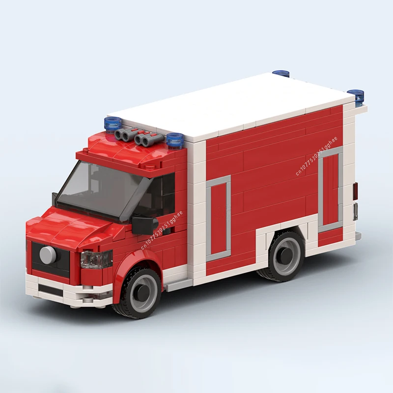 MOC Building Blocks Ambulance Vehicle Originality Model Bricks Sets Assemble Display Children's Toys Gifts