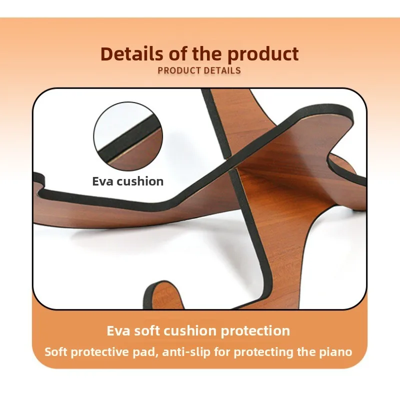 Ukulele Stand Wooden Splice Stand Guitar Stand, Portable X-Shaped Display Stand with Removable Legs and Rugged Base image 3