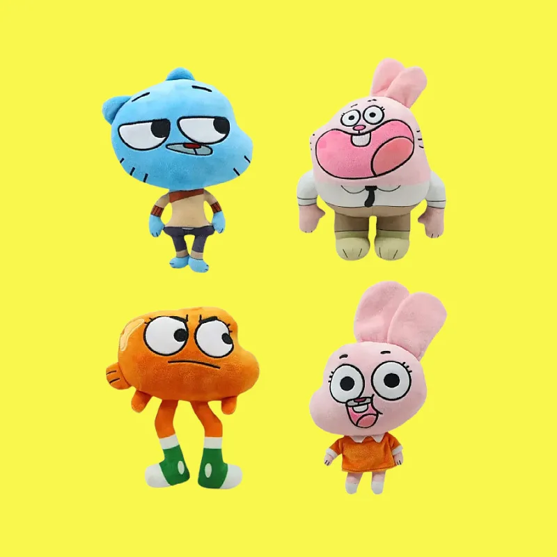 

Gumball Style Plush Toy Soft Stuffed Doll 24cm Safe PP Cotton Kawaii Cartoon Character For Kids Adults Birthday Christmas Gift