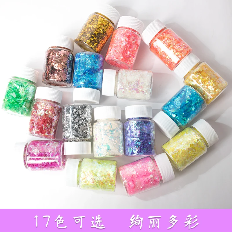 Paillettes pour Nail Art 3D, 50ML, irrégulier, coquille, papier bonbon, bricolage, Nail Art