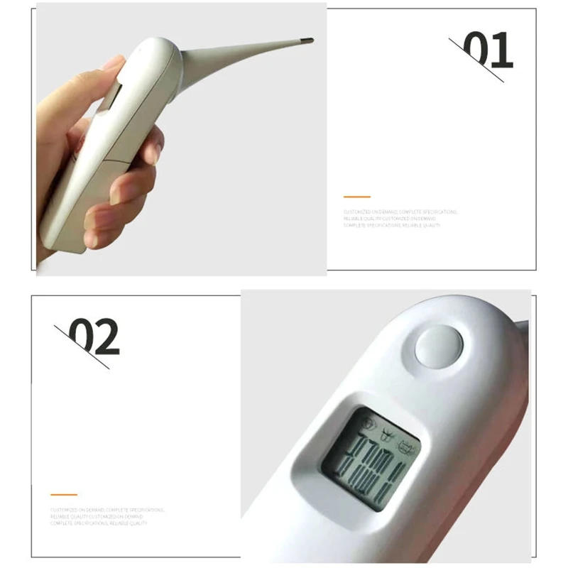 Viehthermometer, digitales Thermometer, schnelles Rektalthermometer für Hunde und Schafe