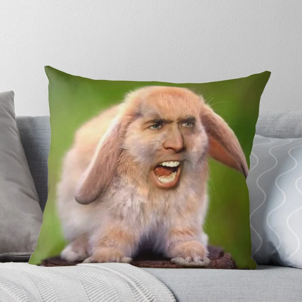 

Nicolas Cage Bunny Photoshop Throw Pillow Cushions For Children Throw Pillow Covers