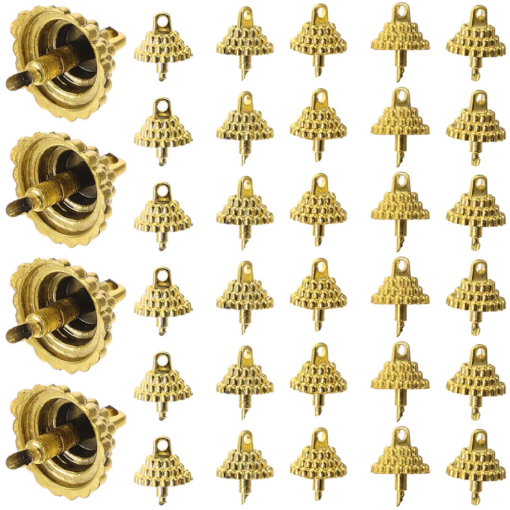 

100 Pcs Christmas Ball Cap Accessories Ceramic Round Ornament Metal Decorative Plastic Hood Material Easy Installation
