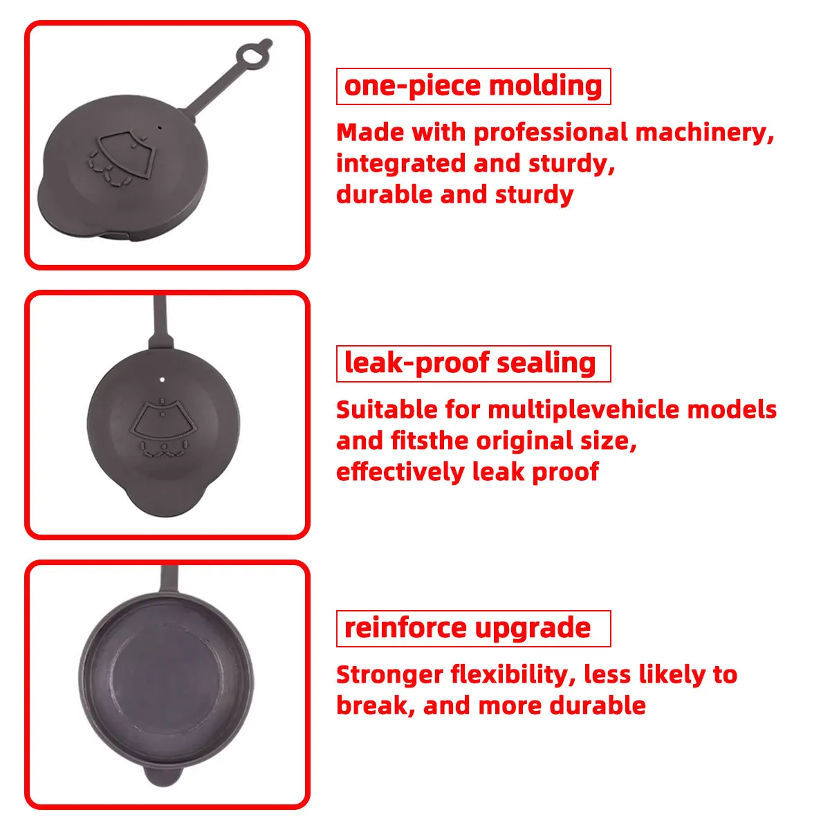 PINMOAP Wiper Cleaning Fluid Reservoir Cover Is Suitable For Nissan Micra K13 2011-2016 ABS Material Kettle Cover 28913-1HA3A