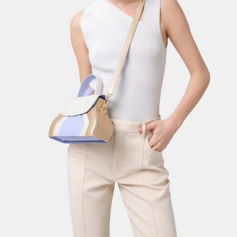 

2025 New Niche Design Women's Shoulder Bag Fashionable High-end Contrasting Color Patchwork Versatile Ladies Crossbody Handbag