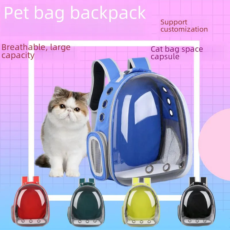 Space Capsule pet Bag Dogs and Cats Backpack Breathable Cabin out Portable Tote Supplies