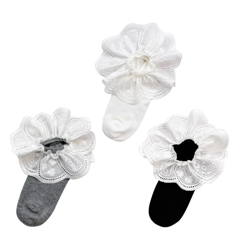 Summer Ballet Style White Embroidered Lace Socks Women's Japanese Sweet Girl Jk Cotton Socks Ins Tide Boneless Socks