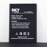 for SKY  2000mAh Platinum Original LI-ion SKY Battery  H5 Mobile Phone Battery