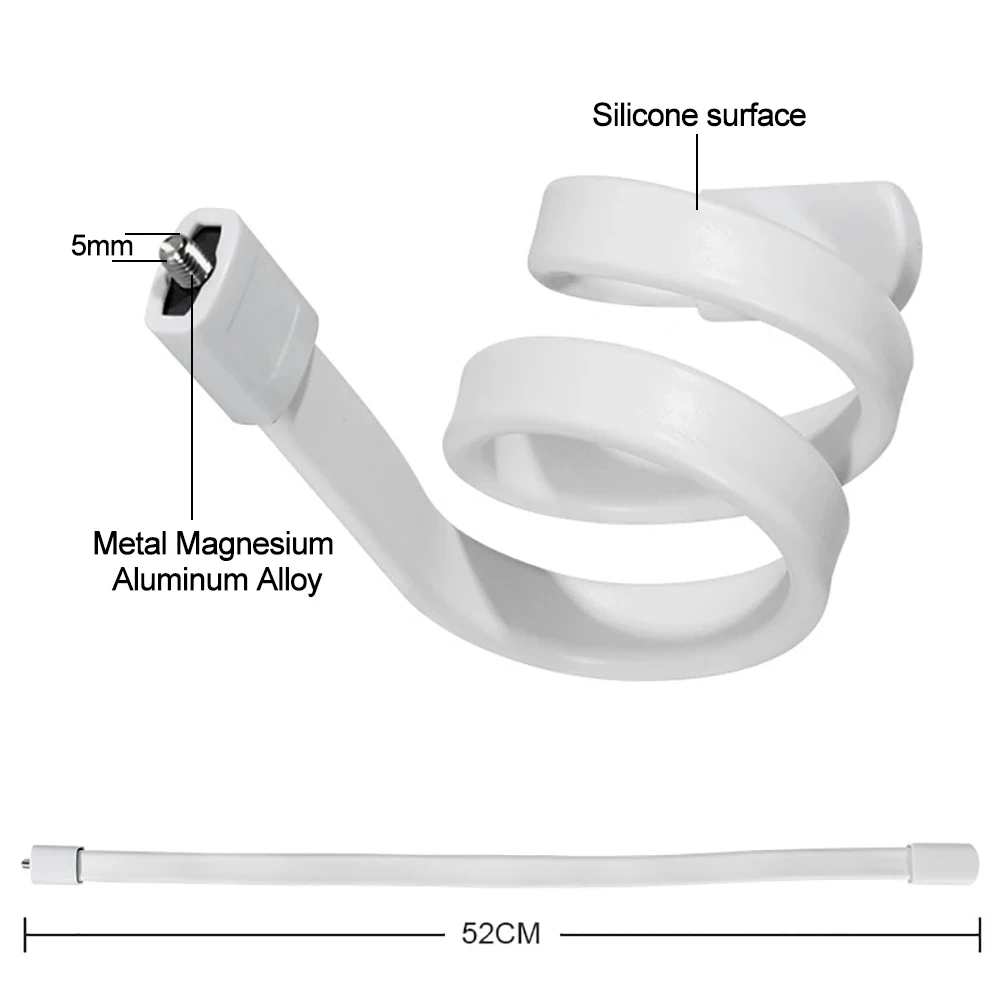 Support de caméra à col de cygne en silicone pour moniteur bébé, support réglable à 1/4 °, support rapide créatif, selfie, fil 360