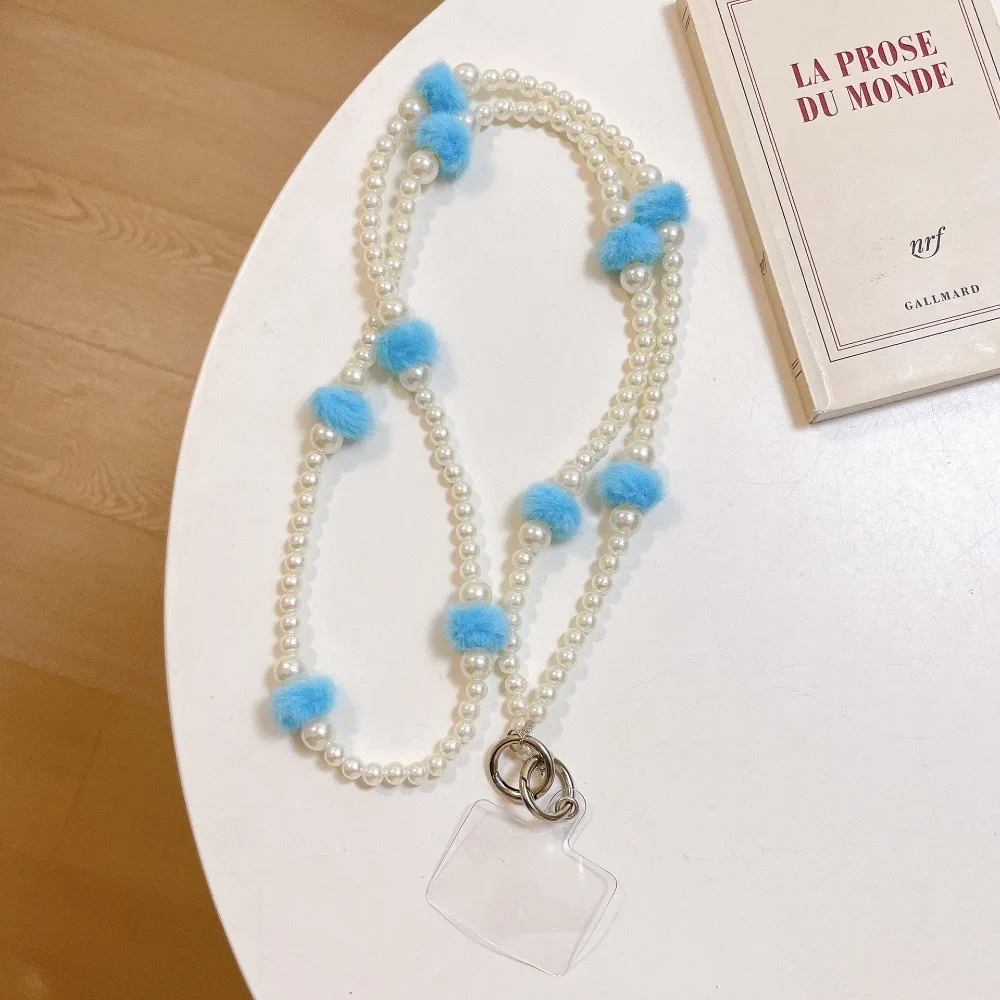 

Универсальный ремешок для телефона через плечо с волосатыми шариками, подвесная веревка, ремешок для мобильного телефона, цепочка для сумки, длинные шейные ремни для телефона, ремешок с нашивкой