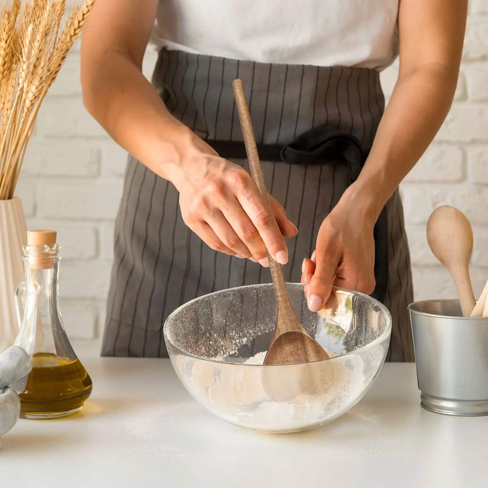 Houten lepel voor honing rijstsoep dessert koffie thee mengen keukengerei gereedschap lange steel theelepel handgemaakt milieuvriendelijk