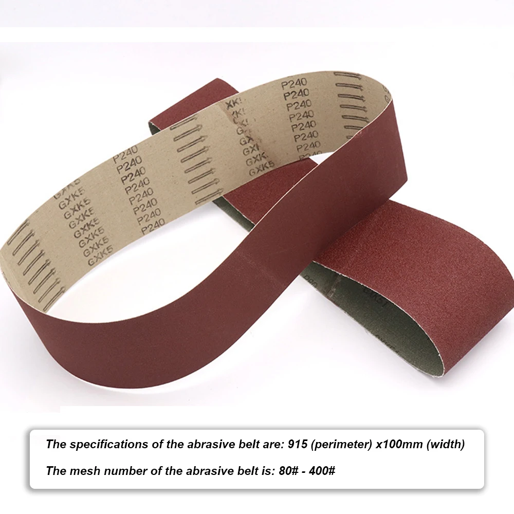 1pcs 100x915mm Aluminum Oxide Sanding Belts 80-400 Grit Abrasive Sand Screen Band for Sander Wood Soft Metal Grinding Polishing