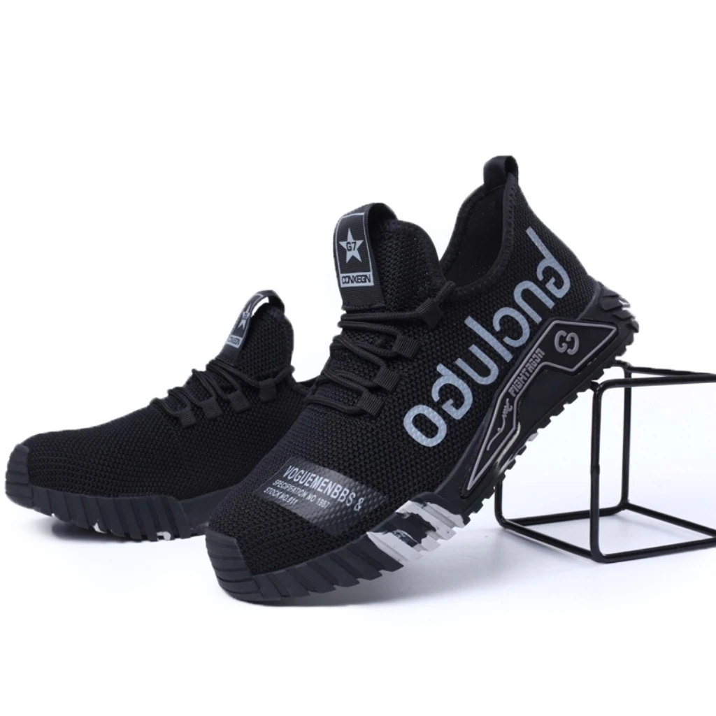 Stahlkappen-Schutzschuhe, stoßfest, durchtrittsicher, leichte, atmungsaktive Sicherheitsschuhe für Herren, widerstandsfähige Arbeitsschuhe für Männer – Detail 14