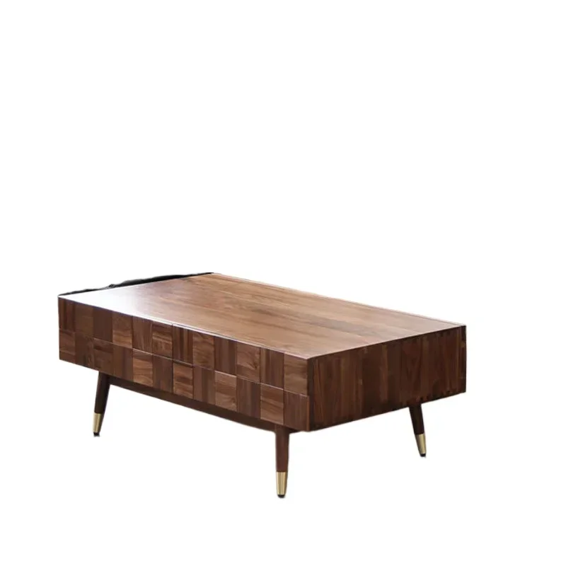 

Nordic black walnut all solid wood TV side cabinet modern simple small apartment Japanese-style storage