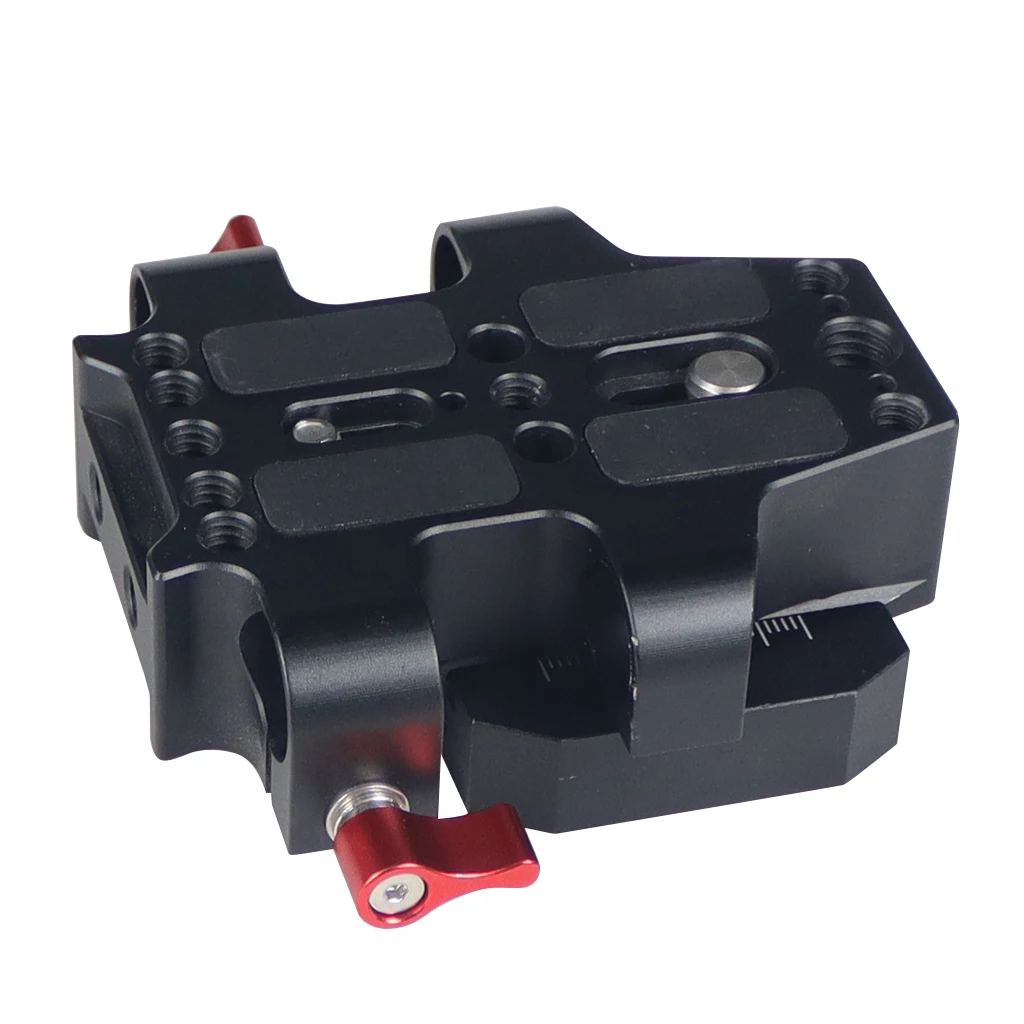 Universal Kamera Grundplatte Schulter Rig 15mm Stange Clamp Quick Release Adapter für Sony DSLR Käfig Vlog Schulter Unterstützung System – Detail 39