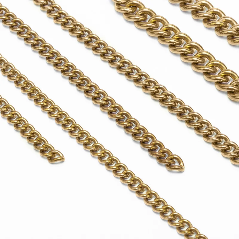1 Meter Solid Brass Twisted Chain Keychain Wallet Chain Metal Leather Craft Bag Strap Chain Jewelry Making Accessories