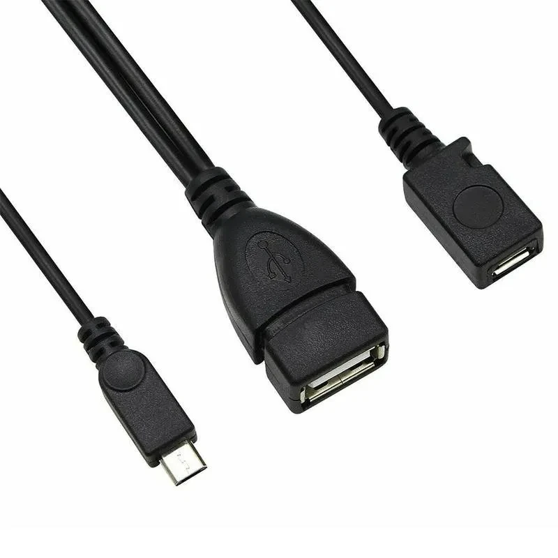 2 in 1 OTG Cable Replacement for Fire Stick 4K Compatible with Android Phone Tablet Micro USB Host with Micro USB Power