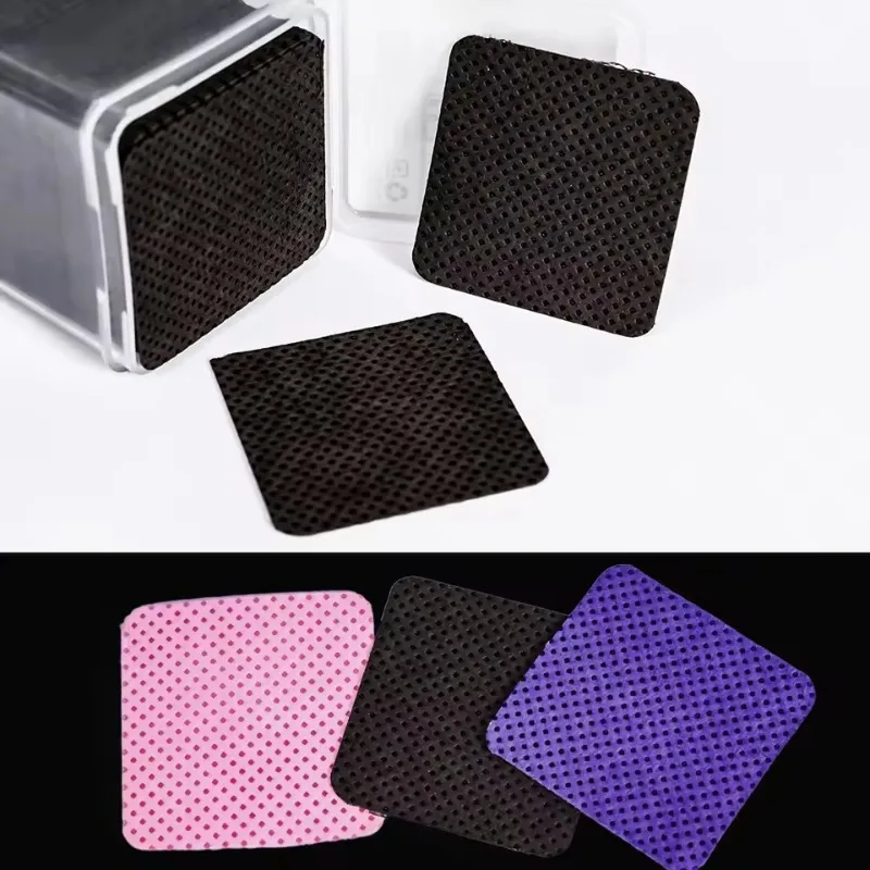 200 Stück Einweg-Wimpernkleber-Entferner Wattepads Effiziente Reinigungspads Fusselfreie Papierpads für Maniküre-Zubehör – Detail 2