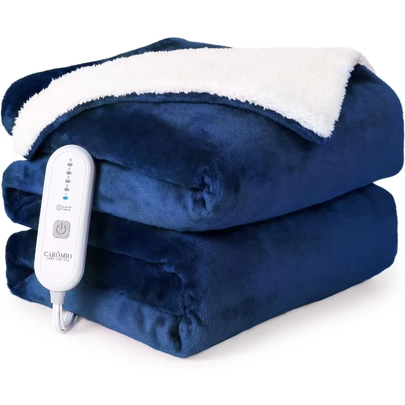 

Одеяло с подогревом, электрическое одеяло, мягкая утолщенная фланель для шерпа, нагревательное одеяло с 5 уровнями нагрева