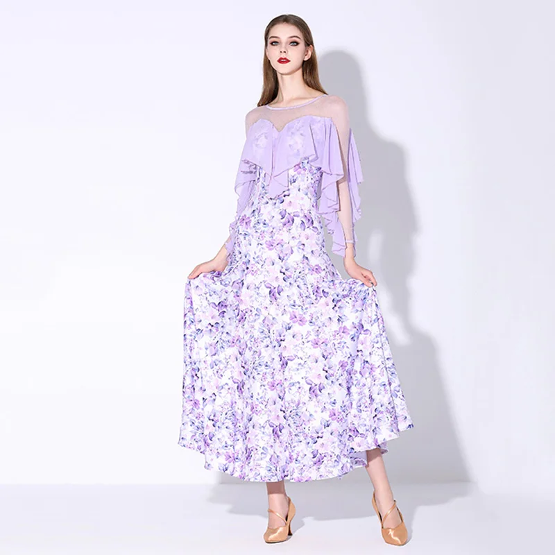 

Elegant Ballroom Dance Practice Dress for Women Sexy Waltz Performance Clothes Standard Modern Party Dancewear Costumes