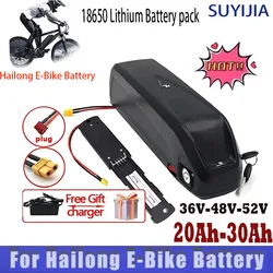 Original 18650 36V 48V 52V electric bicycle battery 20Ah 30Ah lithium rechargeable battery pack for Hailong electric bicycles