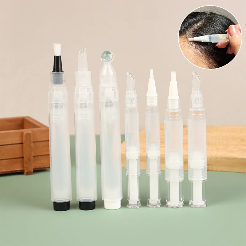 3/5/7ML Scalp Applicator Liquid Pen For Hair Oil Hair Stitching Potion Applicator Cosmetics Empty Bottle Massage Scalp