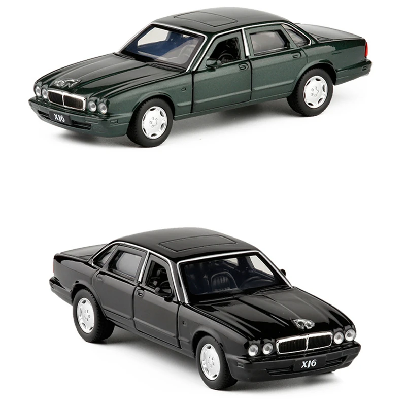 Jaguar-modelo de coche de aleación XJ6, vehículo clásico de Metal fundido a presión, modelo de coche de alta simulación, Colección Pull Back, juguete para niños, regalo, 1:36