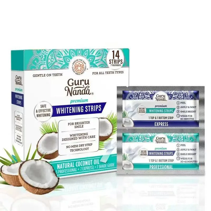 Whitening Strips, 7-Day Treatment (7 Packets - 2 Strips per Pack) - Enamel-Safe Strips for Sensitive Teeth - Non-Slip, Dry Strip