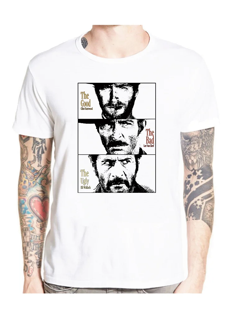 The Good the Bad and Ugly Blondie Angel Eyes Tuco Cowboy T Shirt Men Women Il buono brutto cattivo Oversized Tee shirt kdis tees