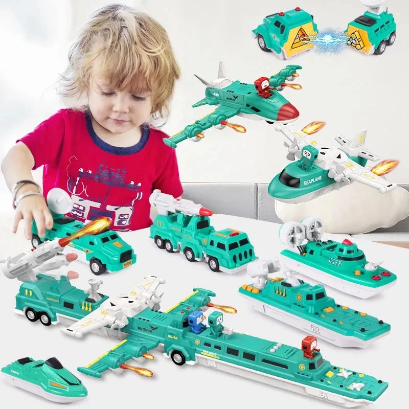 3D Magnetic Assmbly Blocks Big Sizes Building Block Set Education Magnet Model Toys Military Vehicle For Boys And Girls Gifts