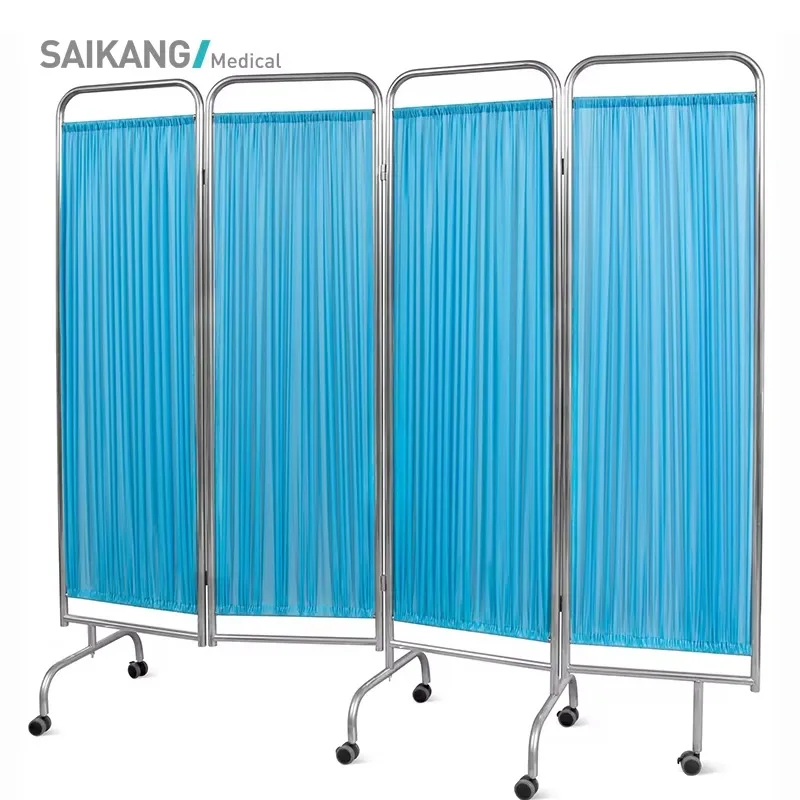 Image 6: Rideau de séparation pliable en acier inoxydable pour hôpital