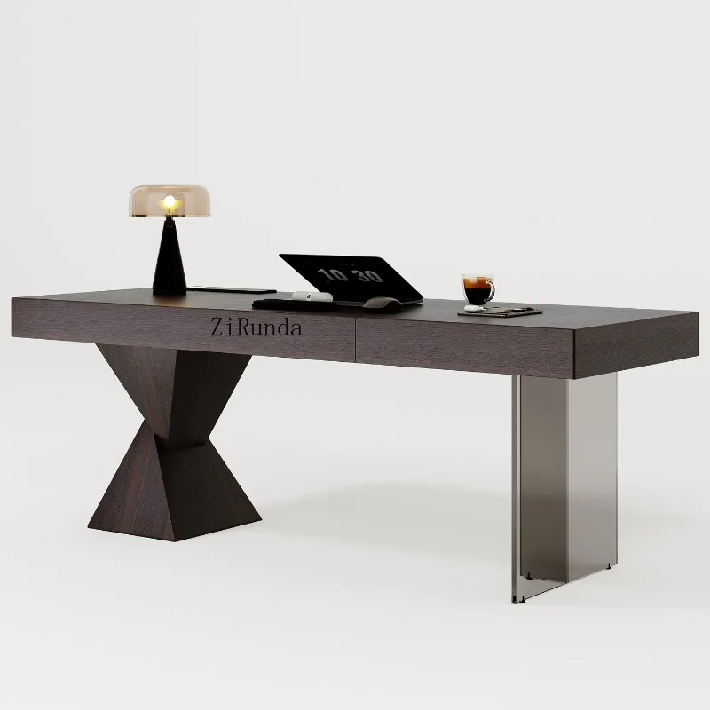 Style high-end solid wood acrylic suspended computer desk board durable luxury book lamp suitable for home office