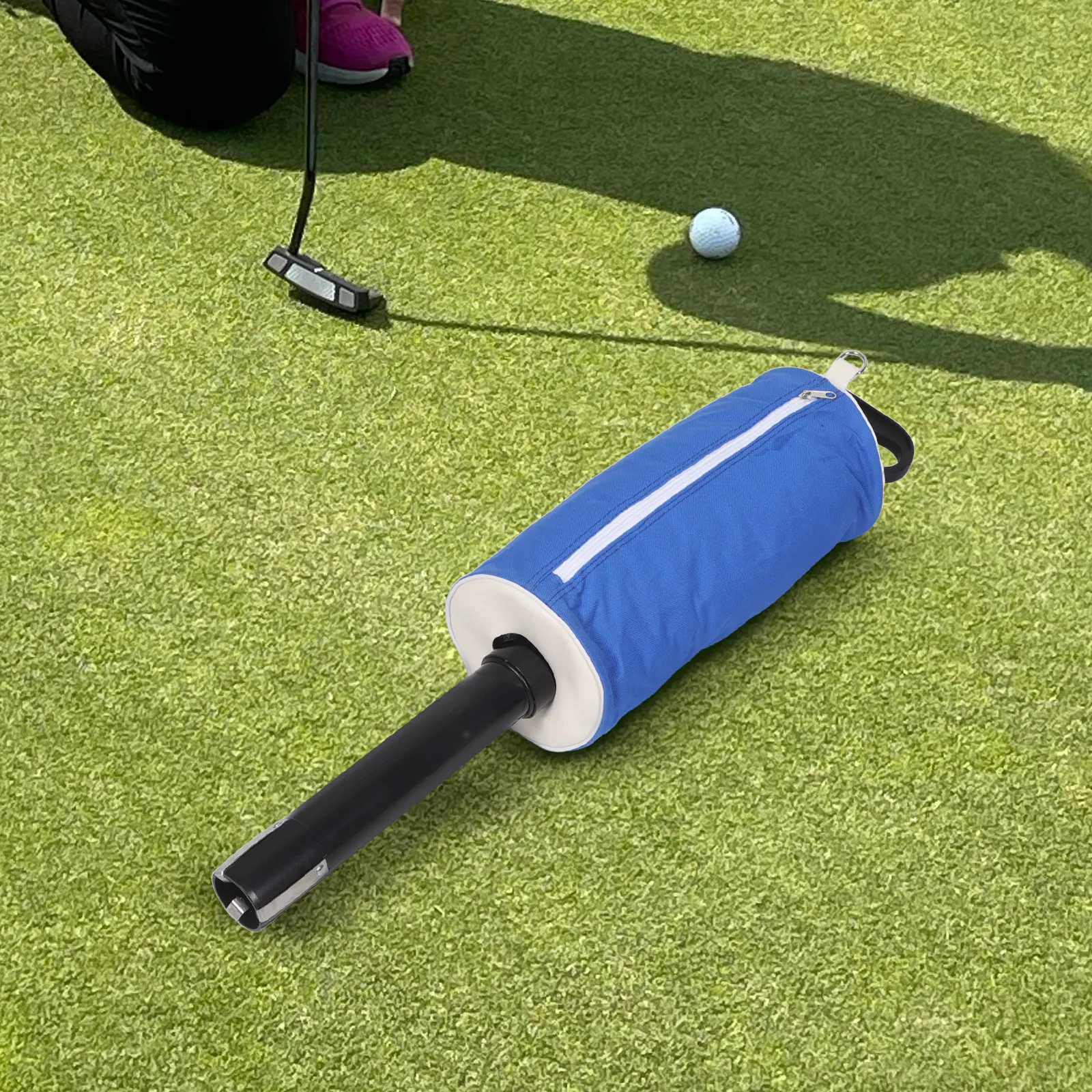 

Golf Ball Collection Bag Detachable Picker Tube Portable Retrieval Pouch Robust Fabric Design For Training Practice Golf