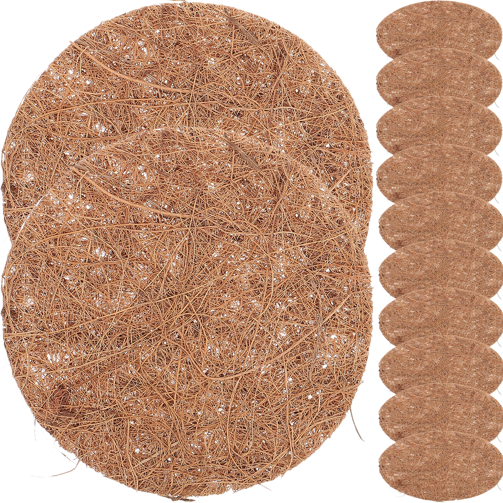 

12 Pcs Coconut Fiber Liner for Flowerpot Spacer Plant Basket Hanging Baskets 15CM Fiber Replacements Better