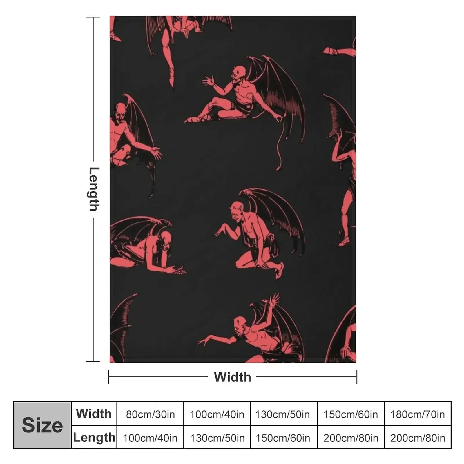 Devils & Demons Sticker Pack Classic Vintage Spooky Halloween Goth Stickers + More (Order Medium-XL ) Sticker Throw Blanket