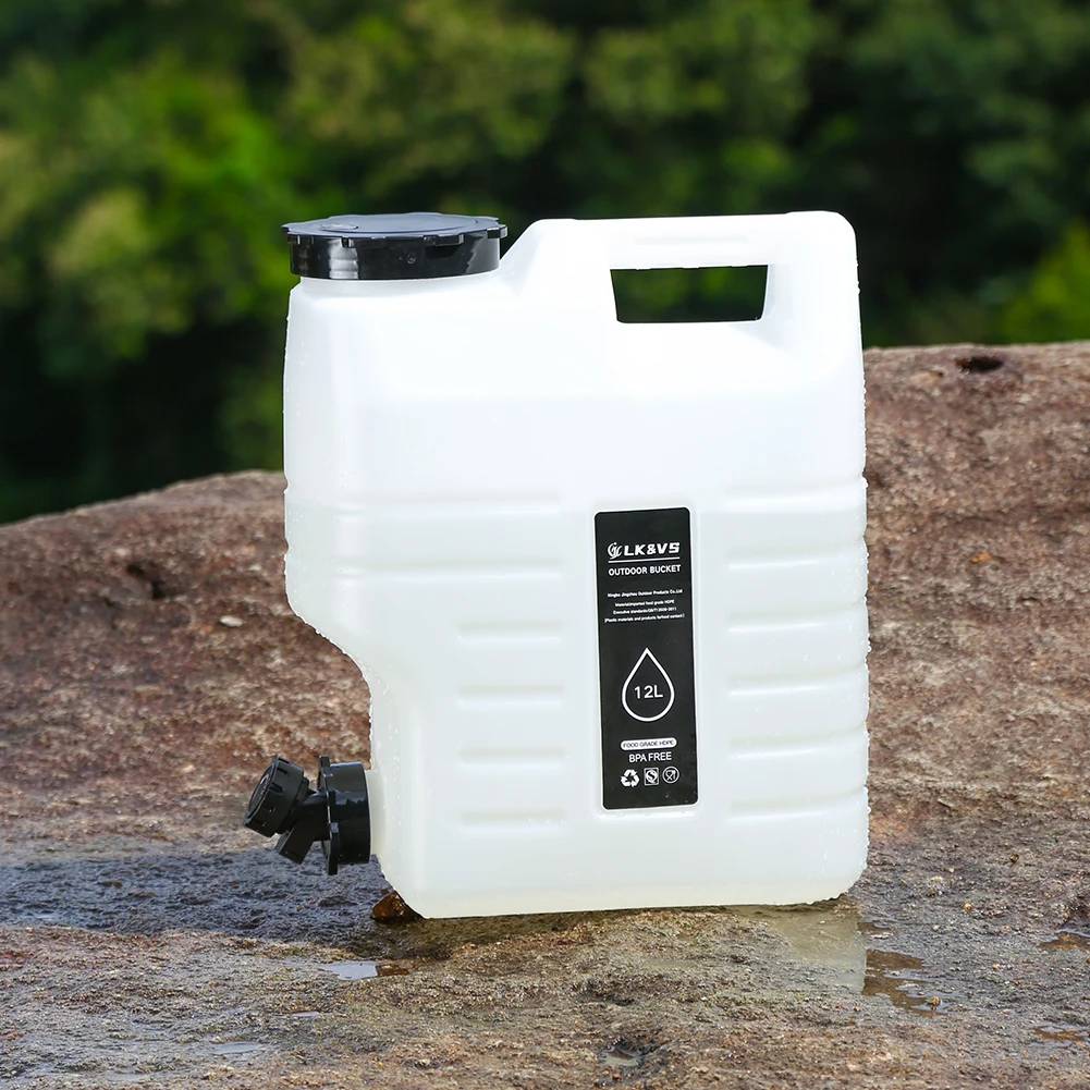 Conteneur de stockage d'eau de 12l avec le support de distributeur d'eau de robinet cruche de récipient d'eau de grande capacité pour le Camping de voiture de véhicule