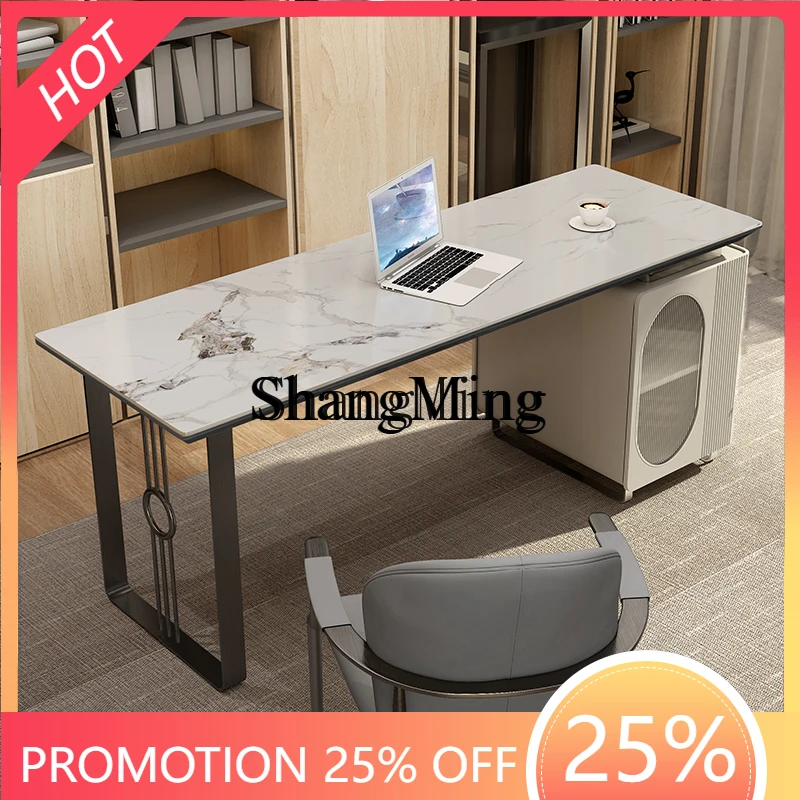 

SM new light luxury rock slab tables and chairs modern simple living room bedroom home study computer table