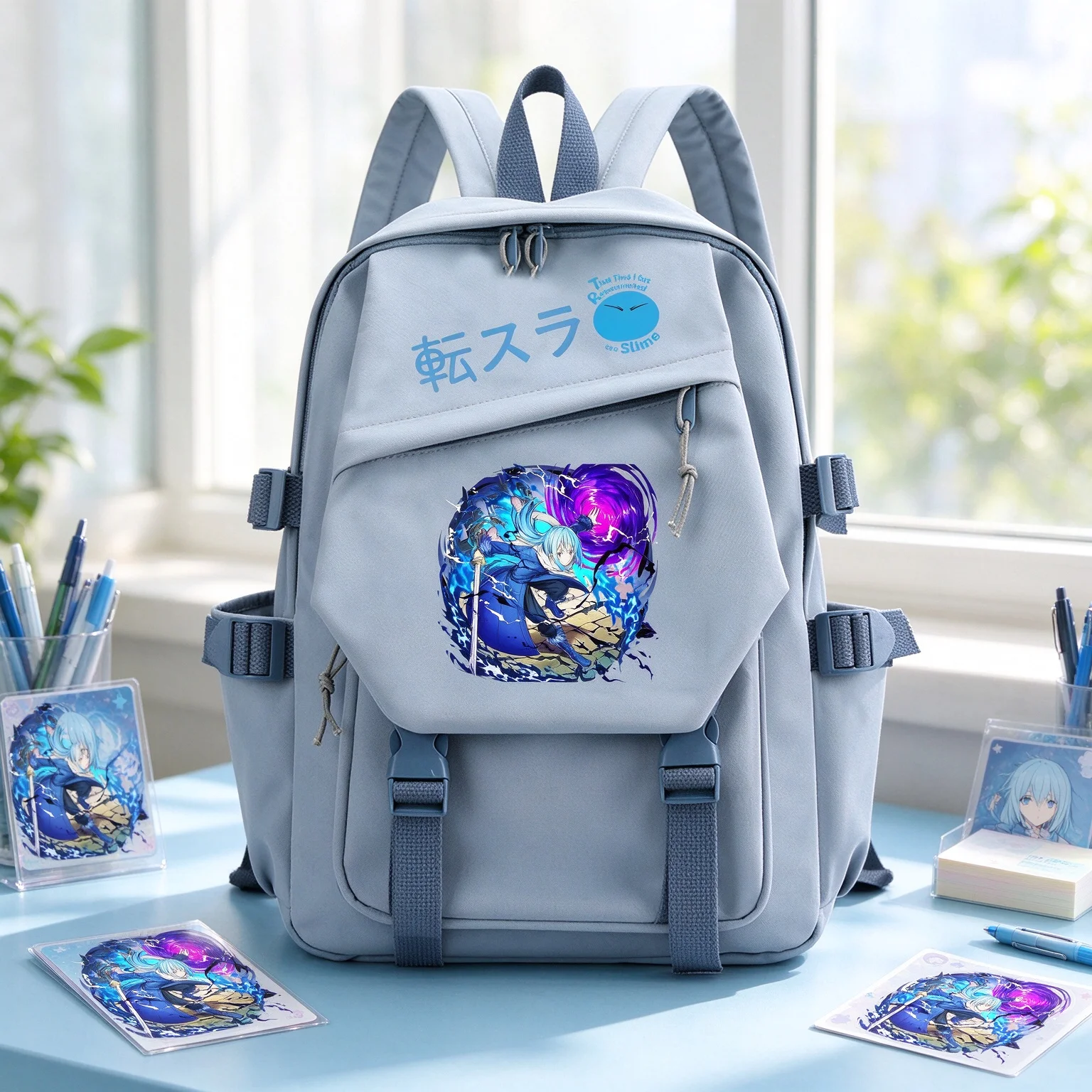 That Time I Got Reincarnated as a Slime Cartoon Travel Backpack Kawaii School Bags Nylon Anime Bookbag Women Laptop Bagpack