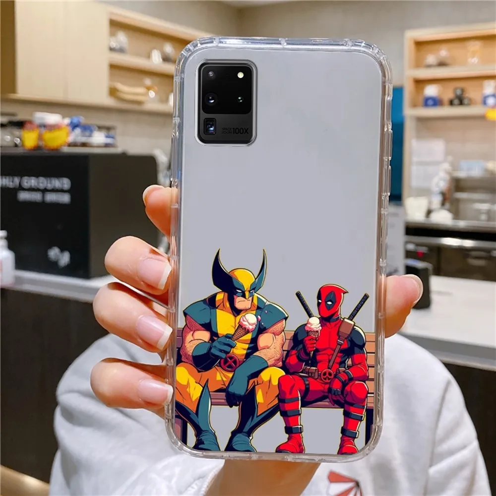 D-Deadpool And W-Wolverine Phone Case For Samsung Galaxy A52 A12 A51 S21 Edge S22ULTRA S23 S20LITE Plus Ultra Transparent Cover