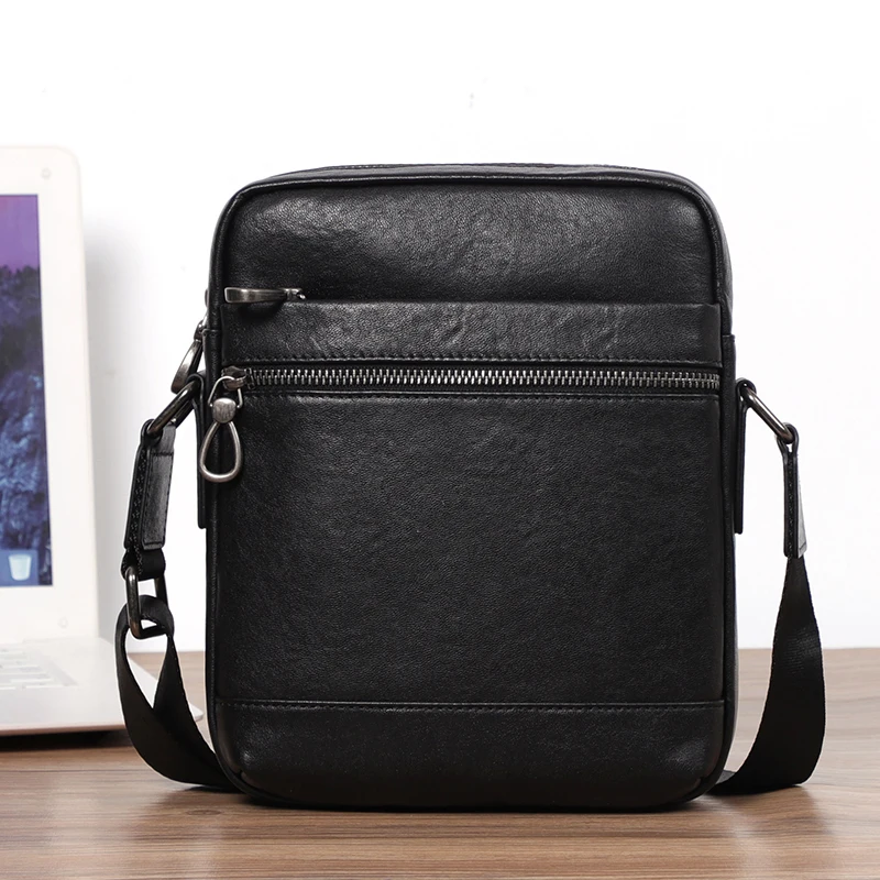 New Men Shoulder Bag Cowhide Leather Crossbody Bag High Quality Male Bag Genuine Leather Handbag Men Messenger Bags Tote Bag