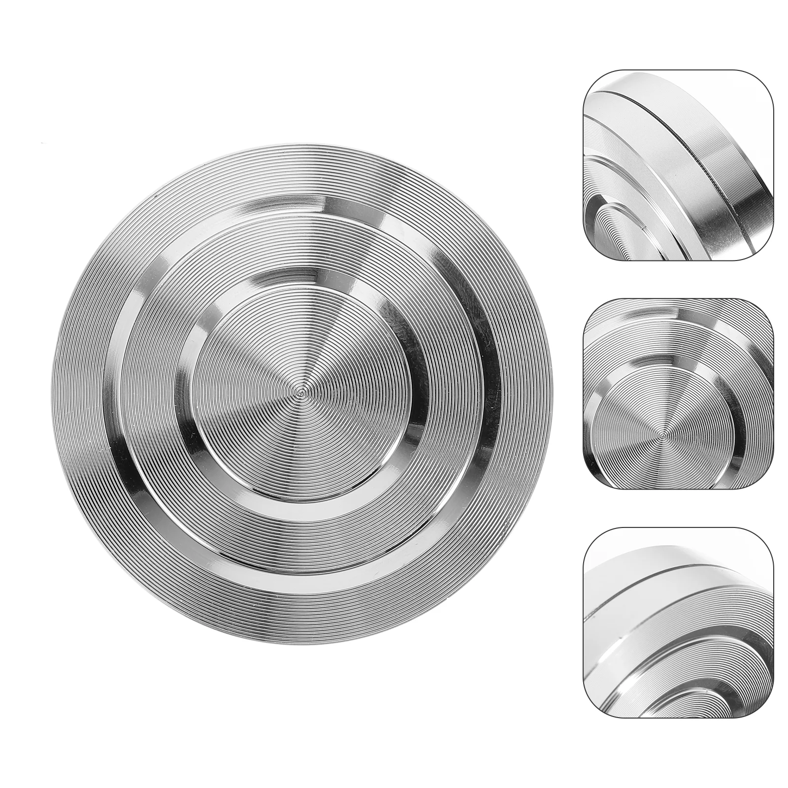 

Bearing Aluminum Cake Tray Aluminium Alloy Rotating Turntable Dining Glass Plate Base