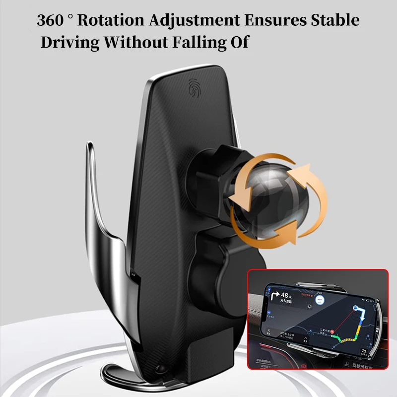 For Peugeot 4008 5008 10-inch Multimedia Screen Fixed Mobile Phone Holder Smart Phone Wireless Charging Support Cellphone Bracke