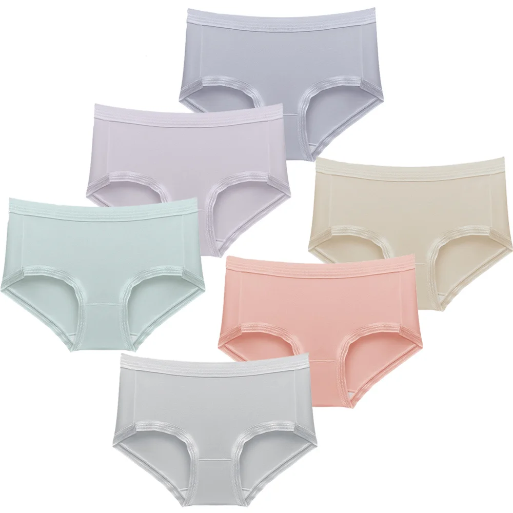 

6Pcs Women Modal Comfortable Briefs Panties Breathable Underwear Comfort Girls Briefs Sexy Female Underpants Seamless Lingeries