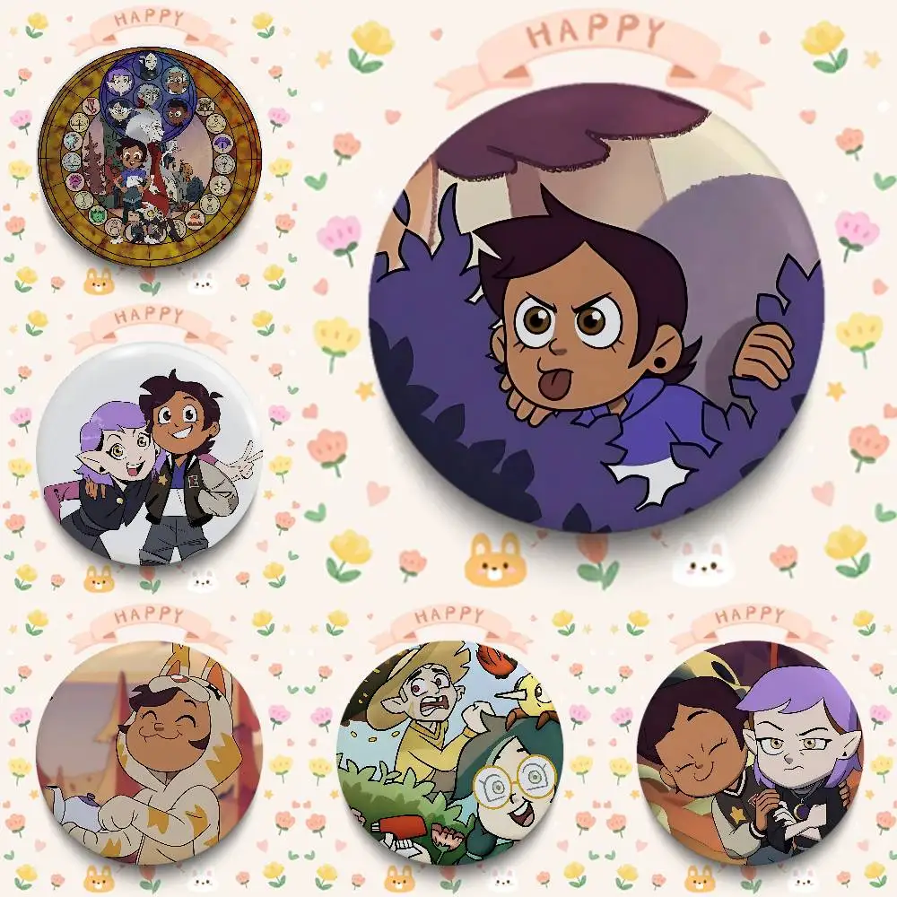 Cute A-The Owl House-S Badges Button Round Creative Pin Brooch Badge Bag Decor Accessories Fans Collect Friends Gifts